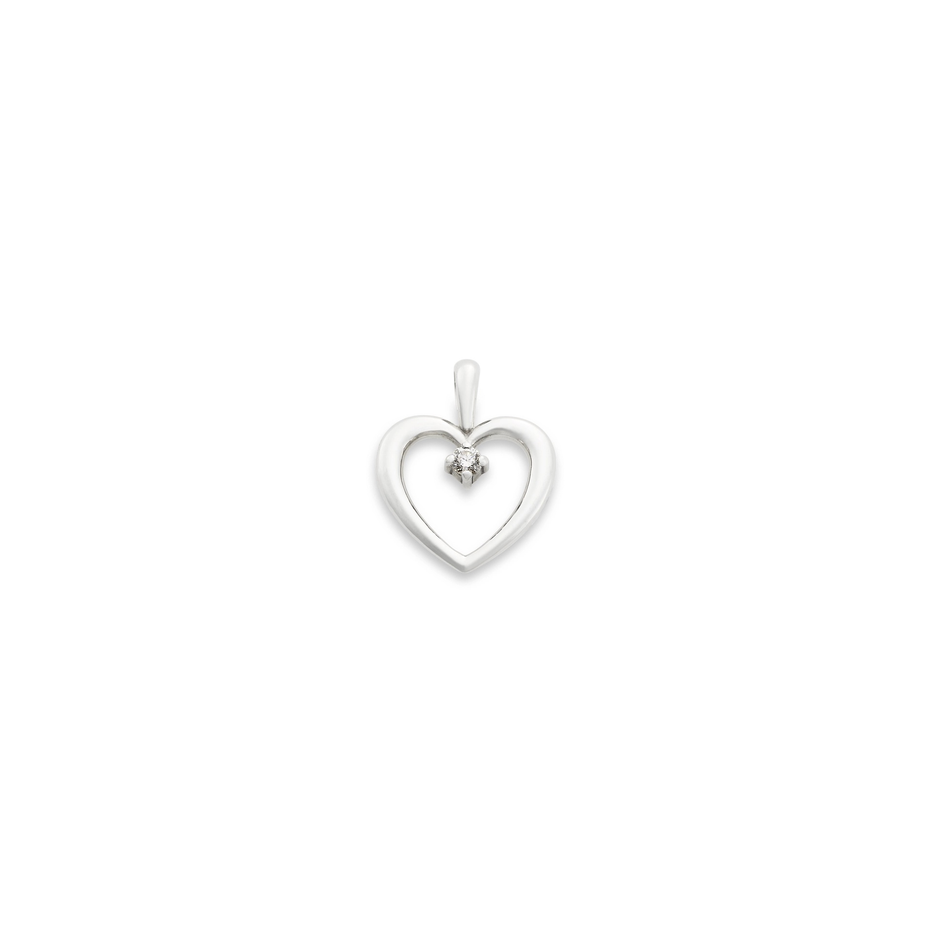 Heart with Diamond Pendant