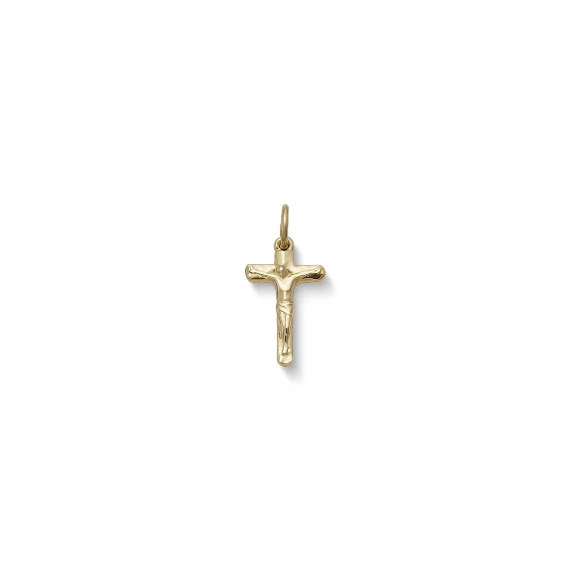 Small Chiseled Crucifix Charm