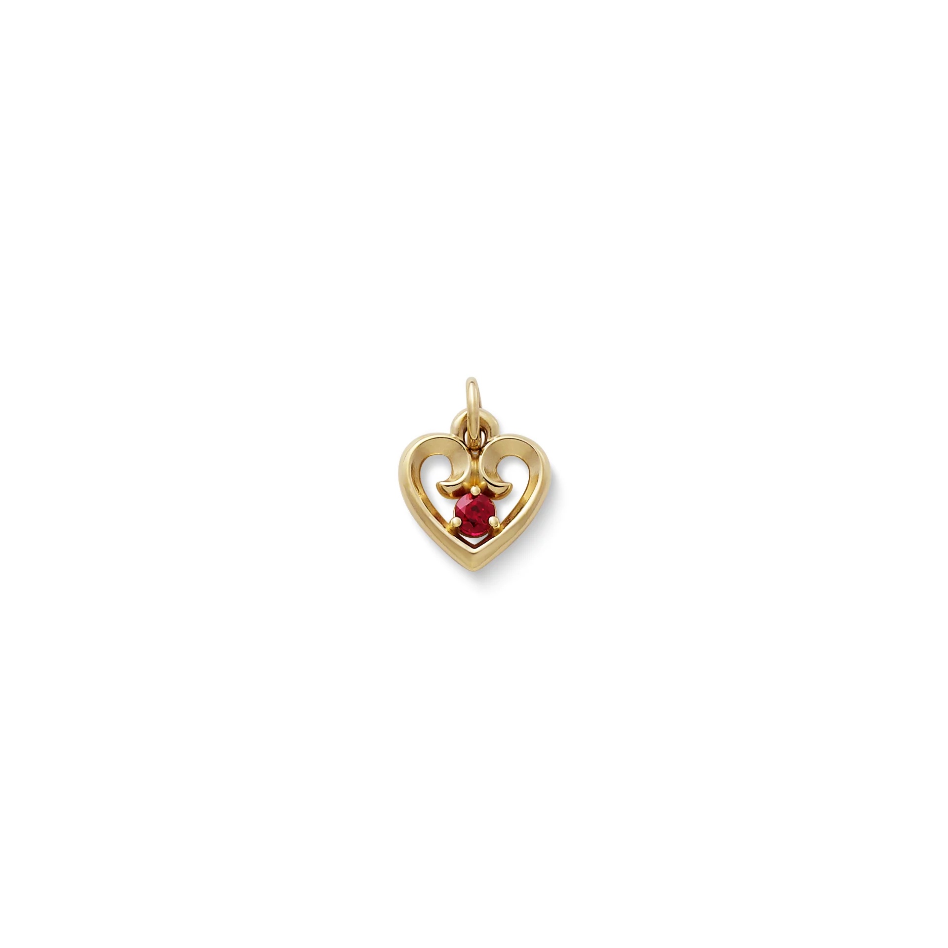 Avery Remembrance Heart Birthstone Charm