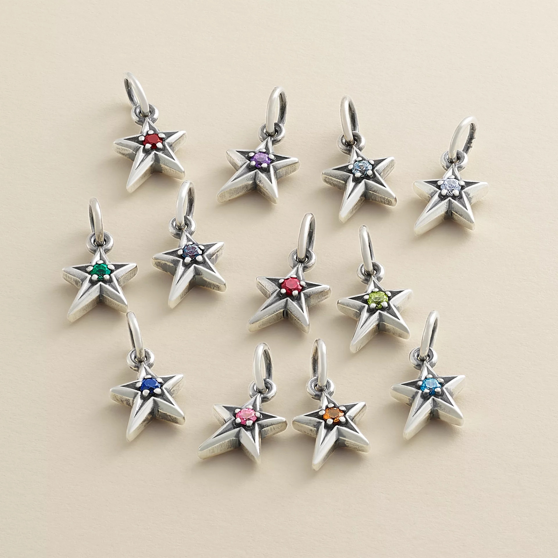 Shining Star Birthstone Charm