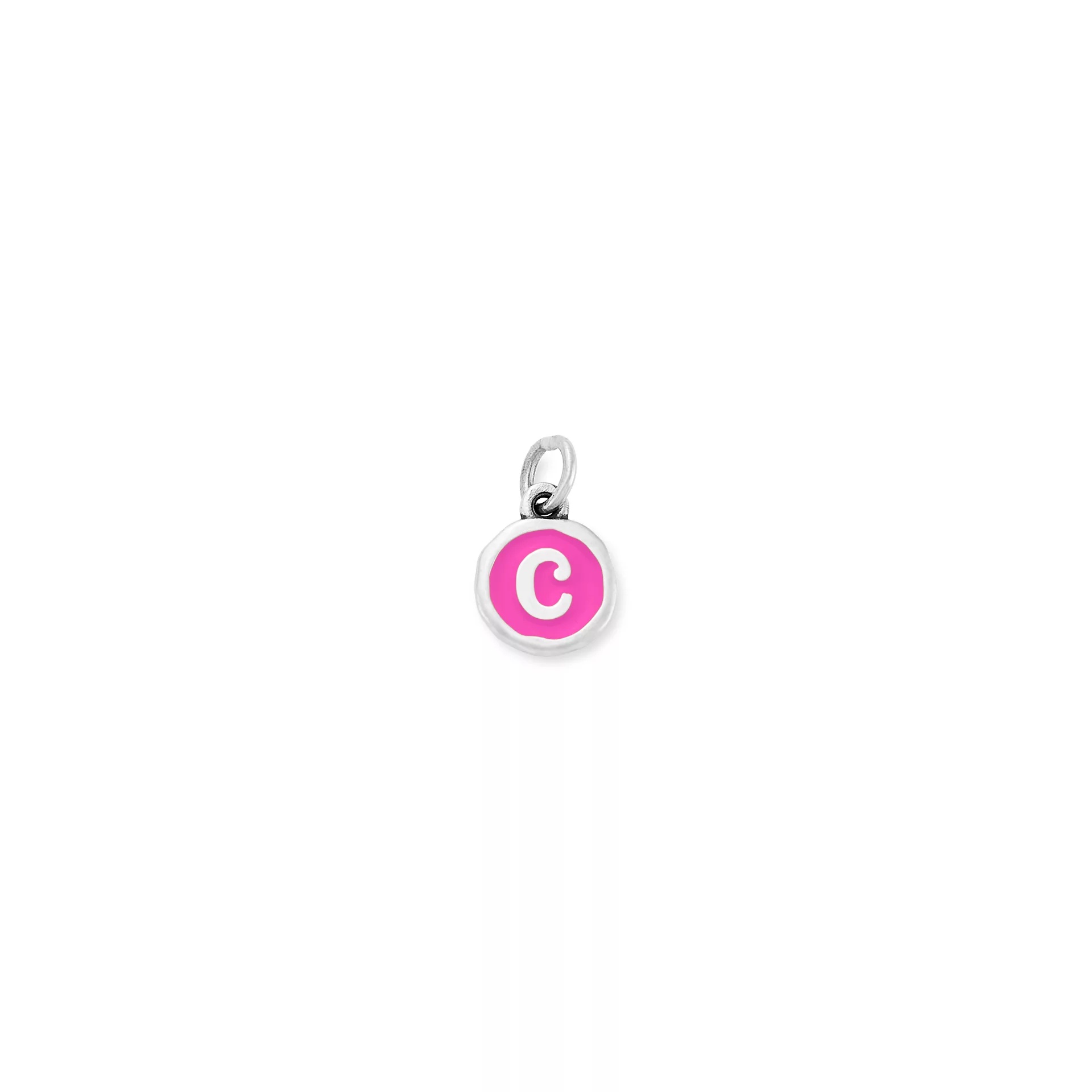 Enamel Initial Disc Charm
