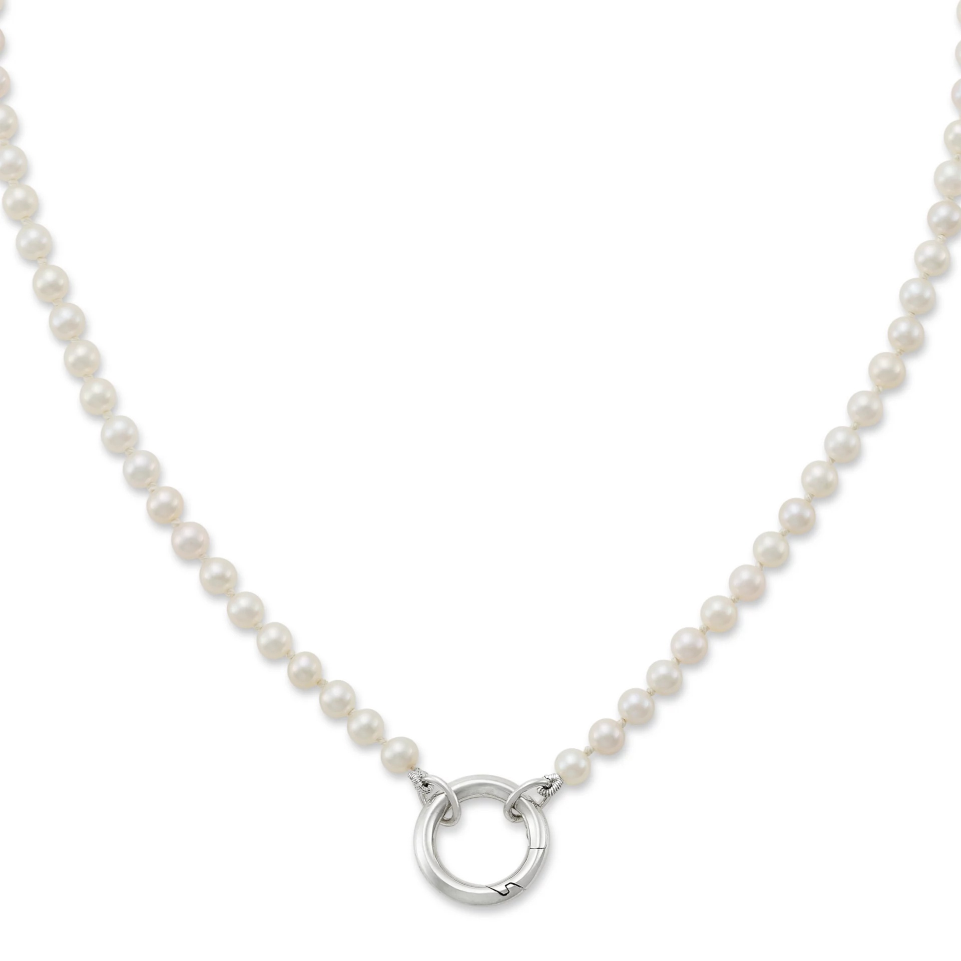 Cultured Pearl Changeable Charm Necklace
