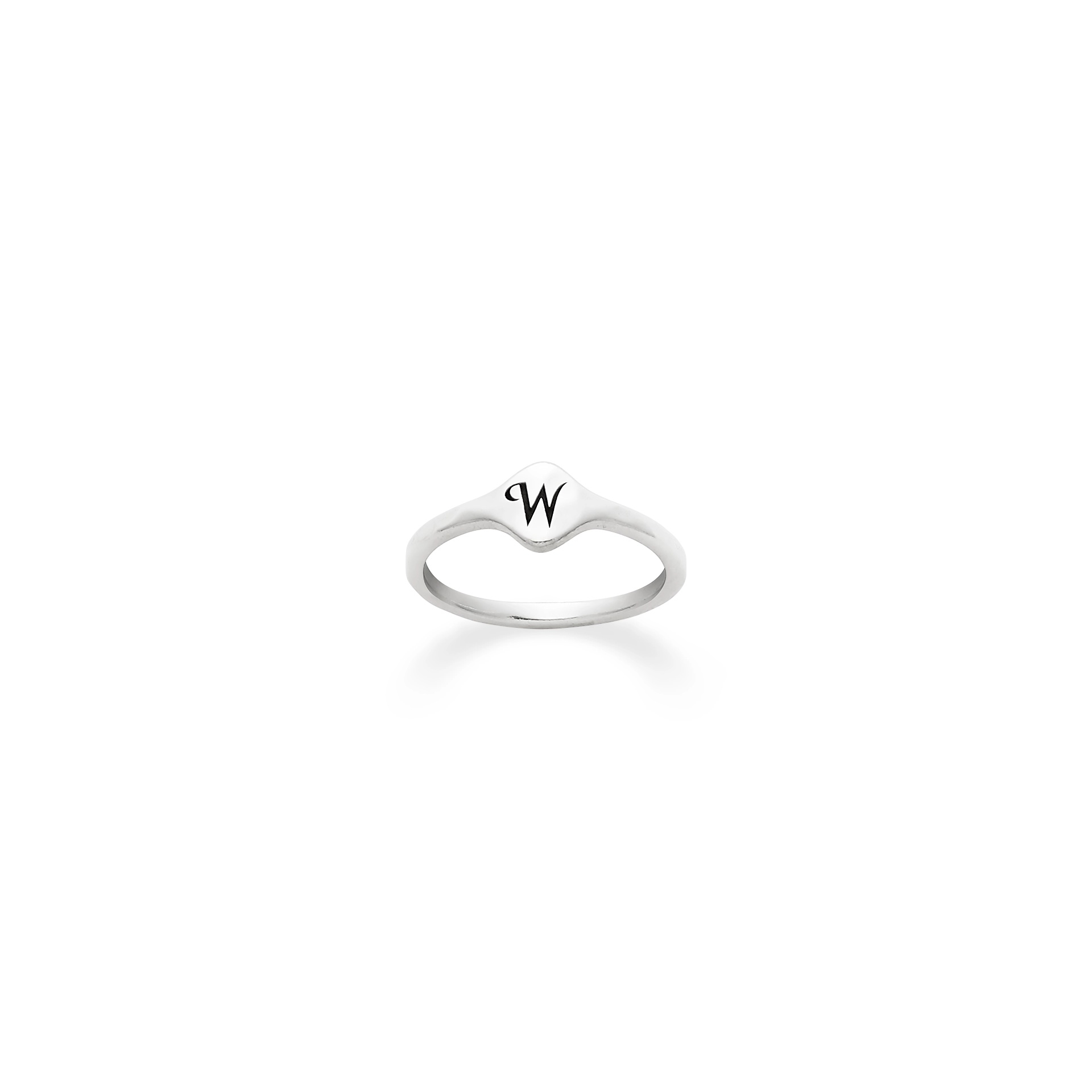 Petite Signet Initial Ring