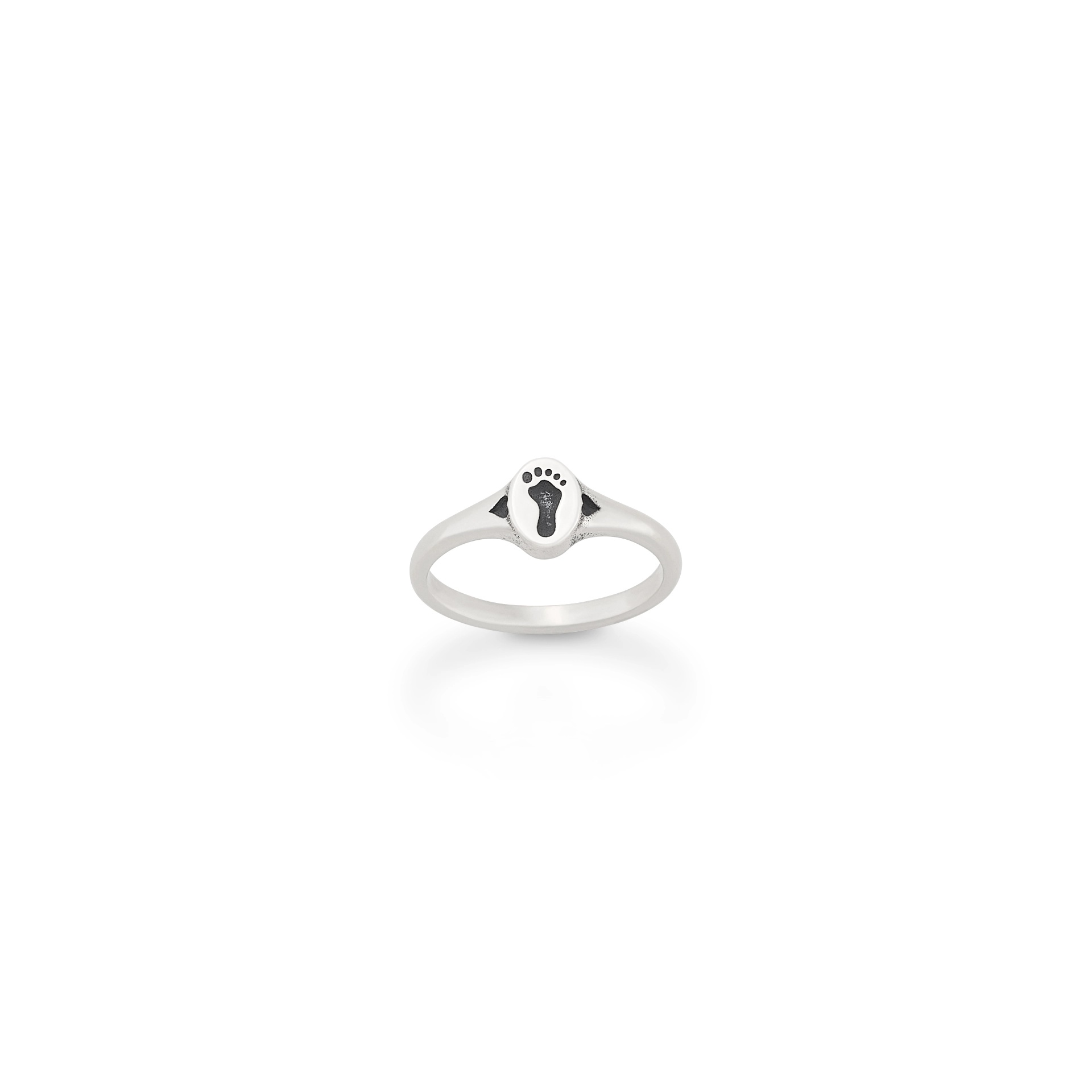 Footprint and Hearts Ring